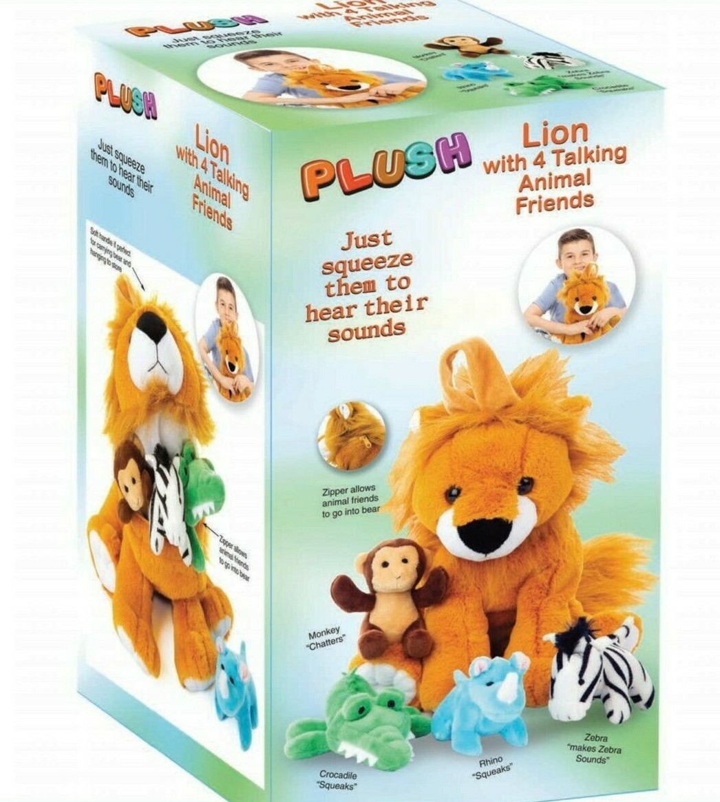 Animal Talking Plush Toddler Toy Crawling Baby Developmental Lion carrier Gift