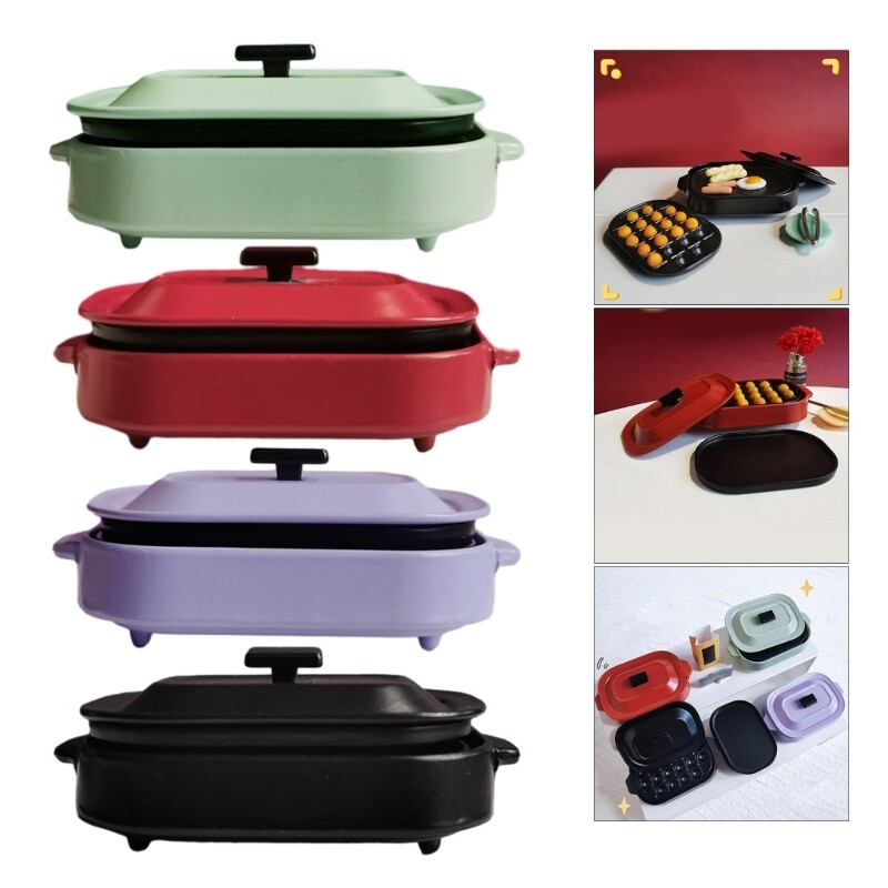 1/12 Model Cooking Pan Doll House Decoration Kitchen Play Toy Kids Role Play Toy
