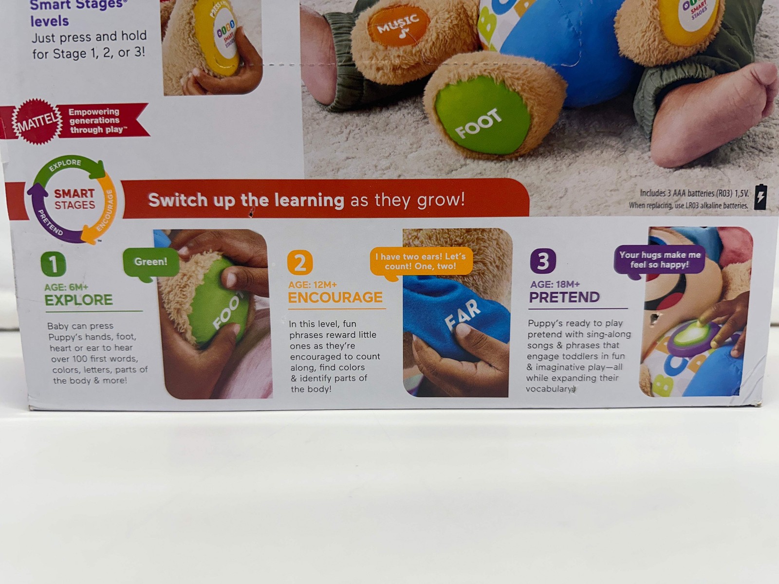 Fisher-Price Laugh & Learn Smart Stages Puppy Plush Learning Toy (6–36 Months)