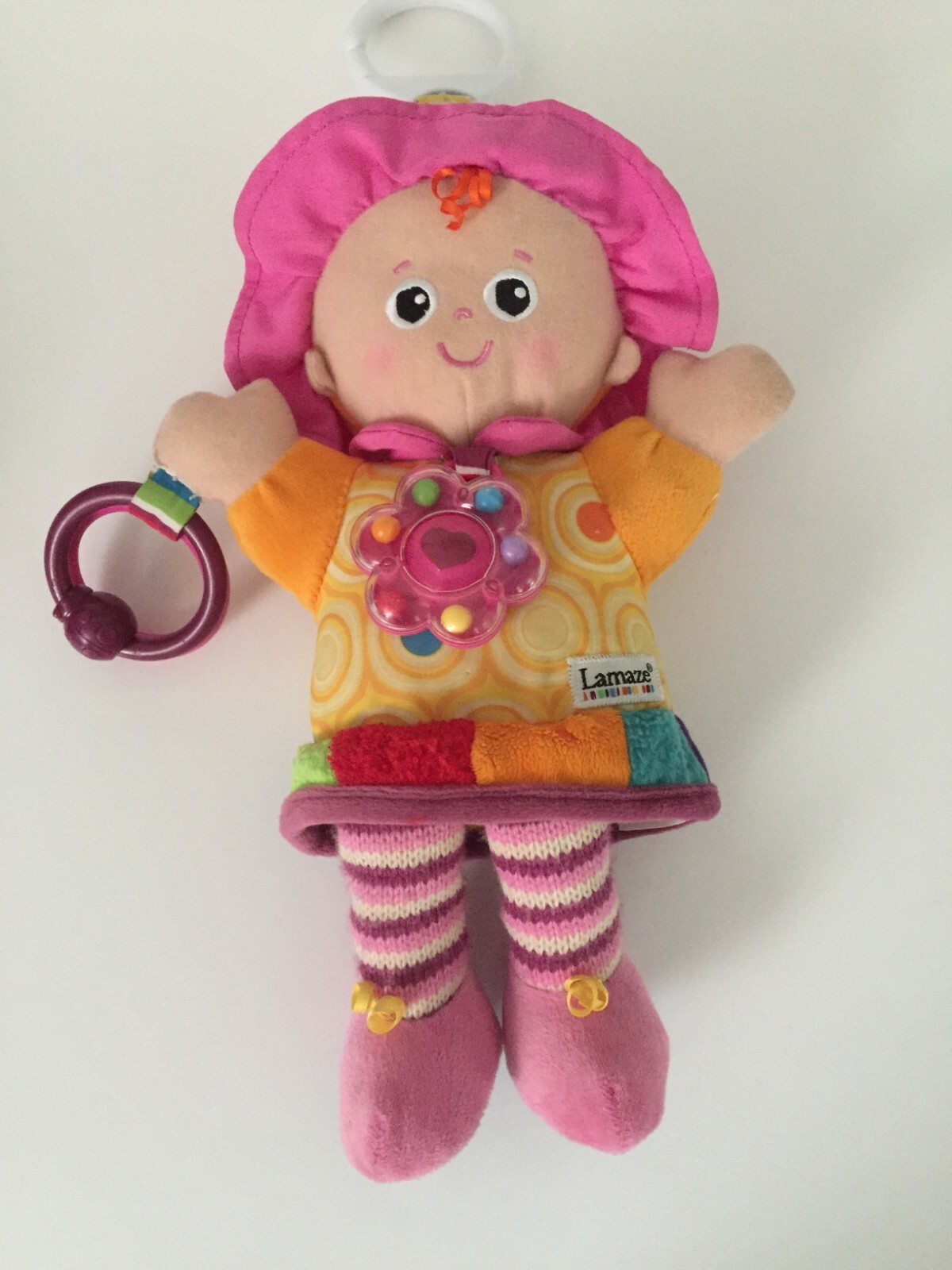 My Friend Emily Sensory Development Baby Girl Plush Doll Toy Rattle Lamaze