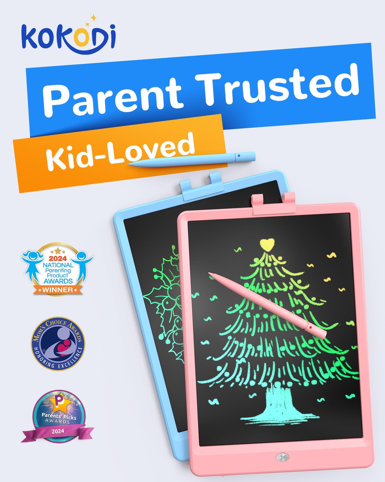 KOKODI LCD Writing Tablet,Gifts for 3 Years Old Boys and Girls,10 Inch Colorf…
