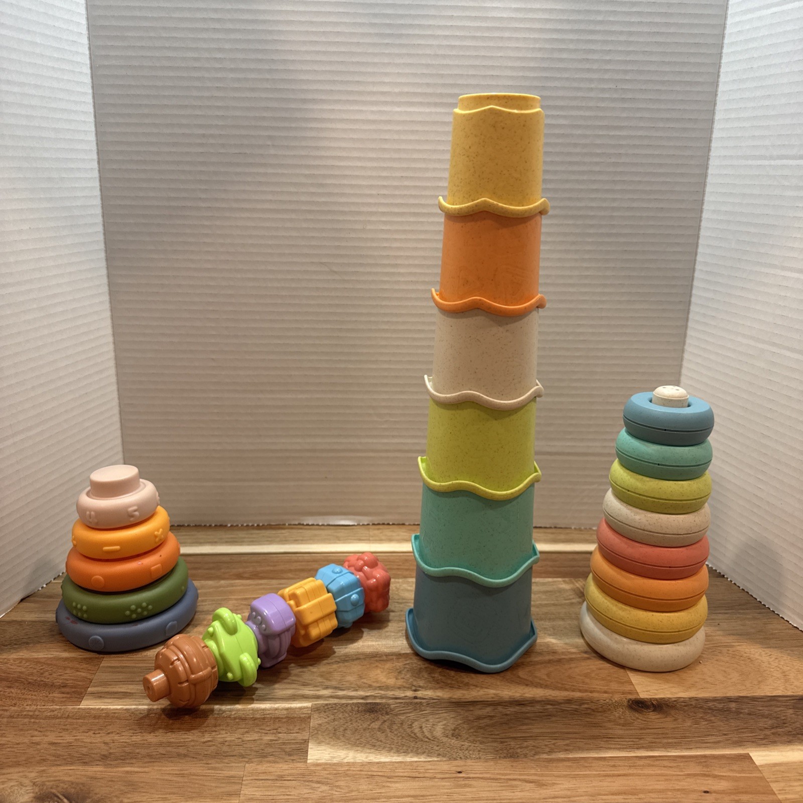 Litand Soft Stacking Building Rings Montessori Sensory Infant Toys Stacking Cup