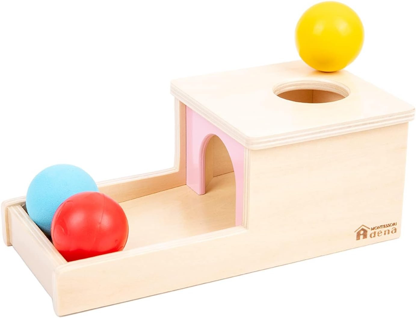 Wooden Toy for 6-12 Month Baby 3 Balls,Sorting and Stacking Colorful Learning Ed