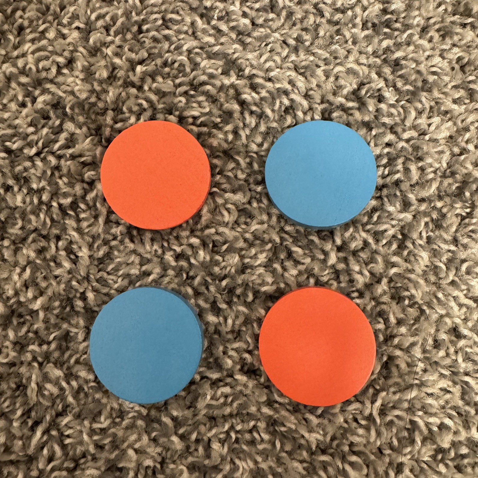 Lovevery Drop & Match Dot Catcher Montessori Wooden Replacement 2 Blue & 2 Red