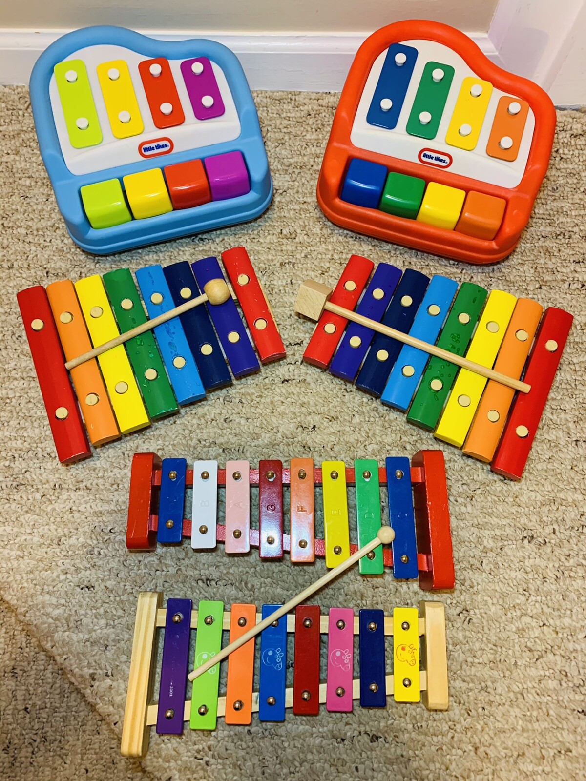 Little Tikes Xylophones: Lot of 6 w/ Melissa Doug Schylling Peppa Pig Childrens