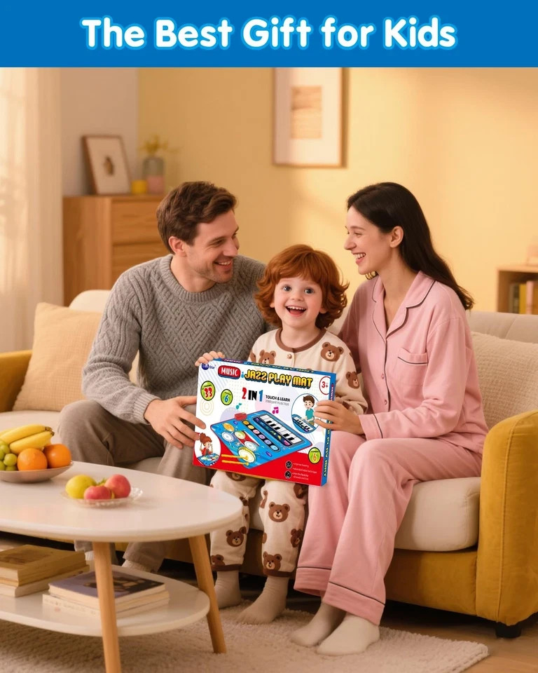 Baby Toys for 1 Year Old: Baby Musical Mat Toddler Toys Age 1-2 – 2 in 1 Pia Dru