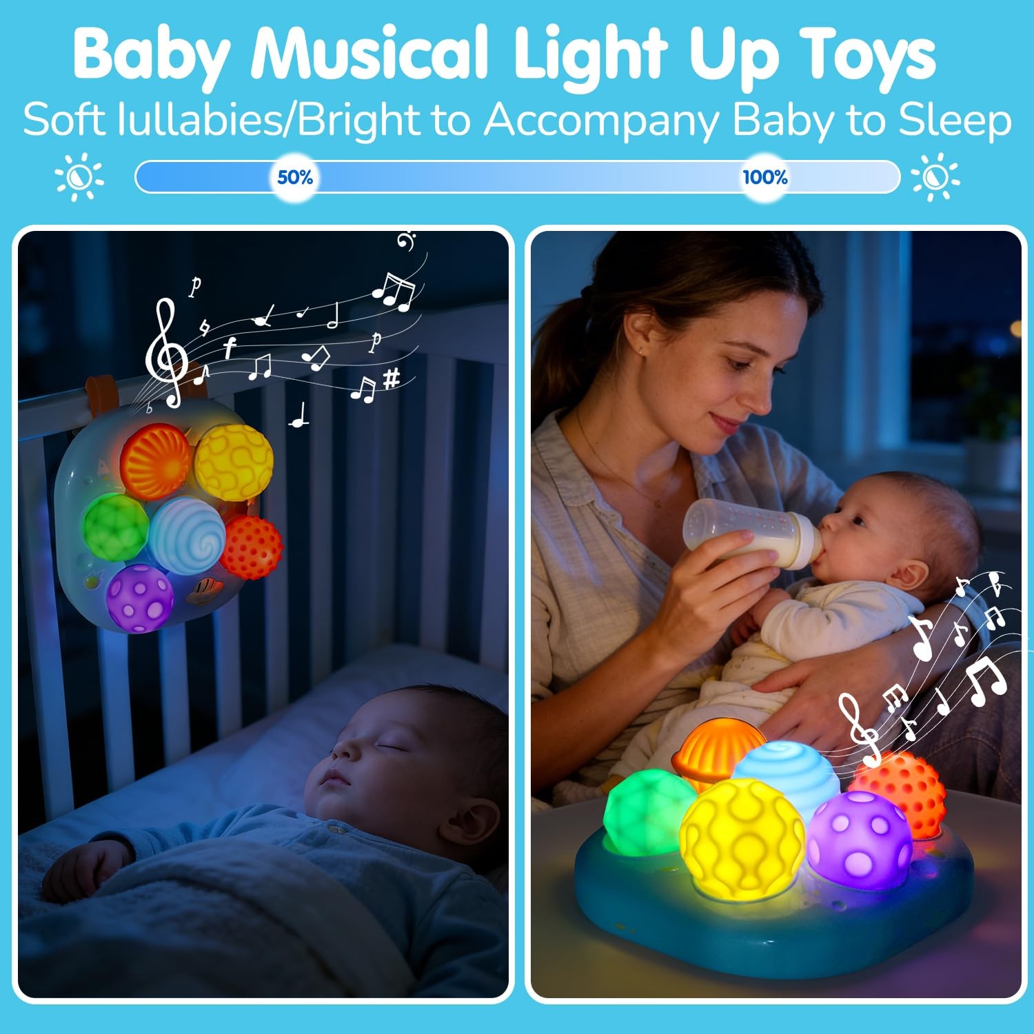 Baby Toys 6-12 Months, Interactive Bright Color Textured Multi Sensory Balls …