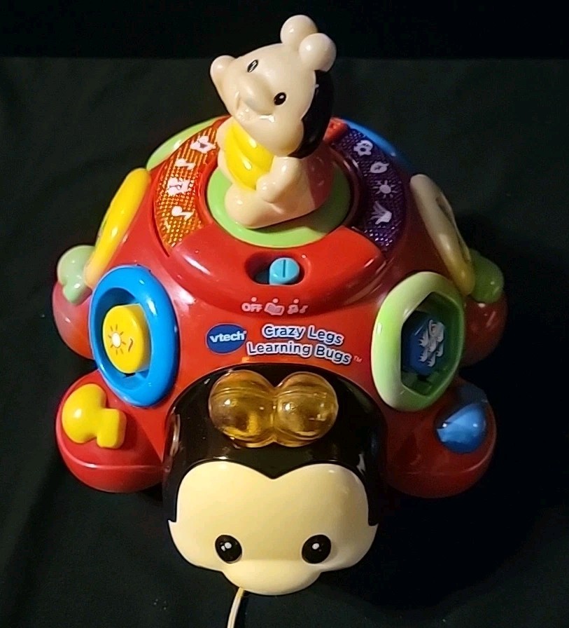Vtech-crazy Legs -Learning Bugs Pull Toy-musical Educational Numbers Songs Spins