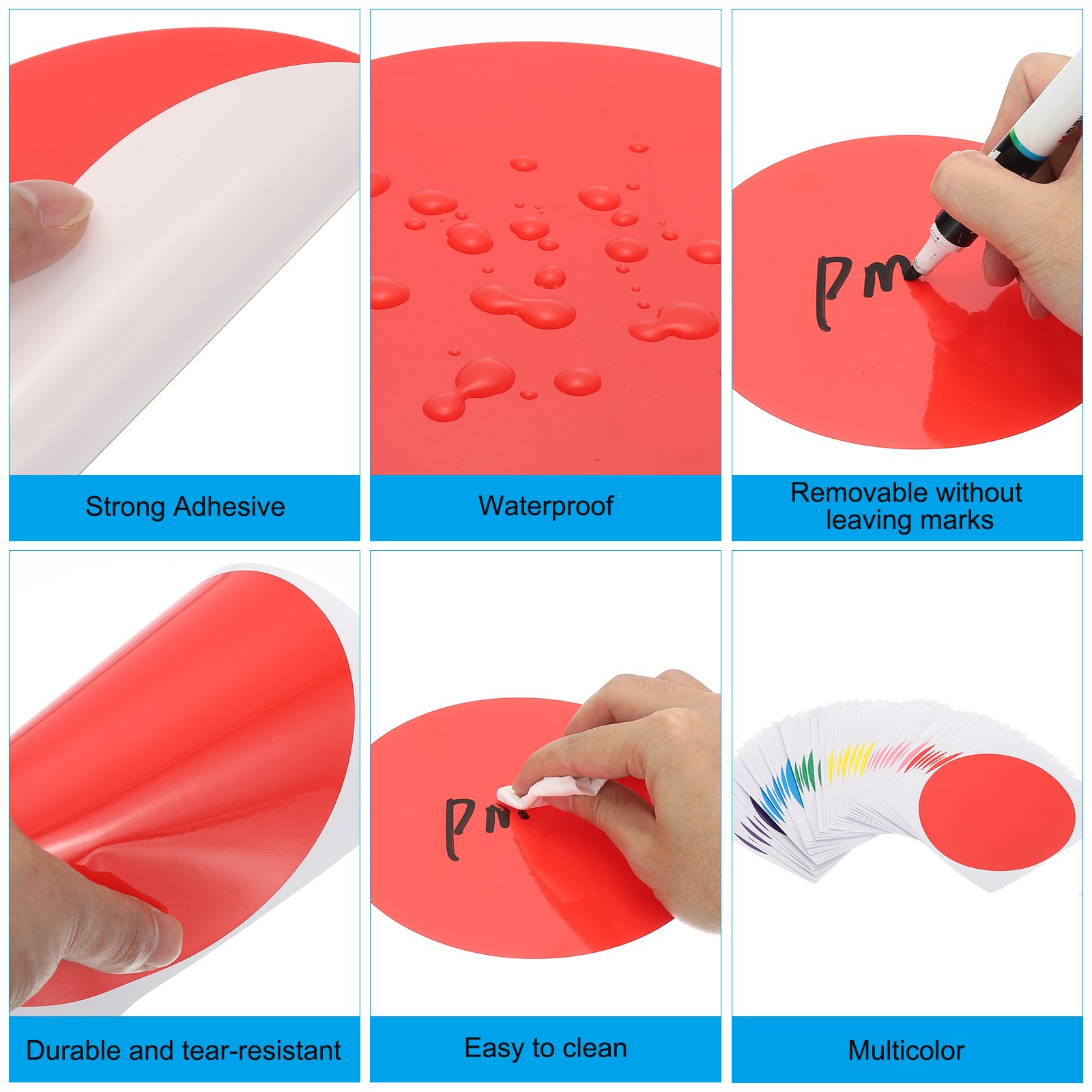 6″ Floor Stickers Classroom Decor, 42 Pcs Self Adhesive Dots Markers, White