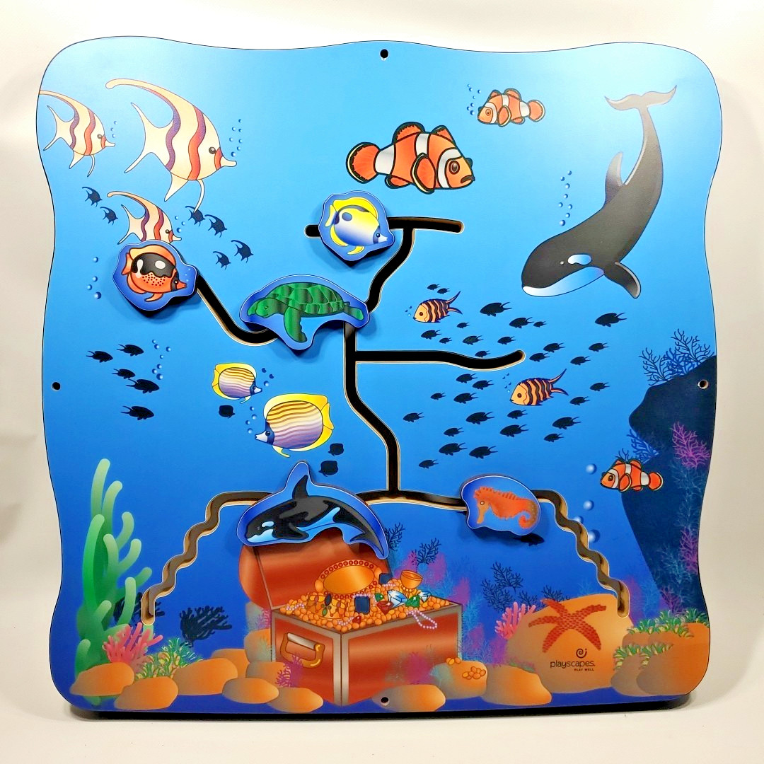 Seascape Explorer Wall Toy Wooden Waiting Room Busy Board 24″ Sensory Playscapes