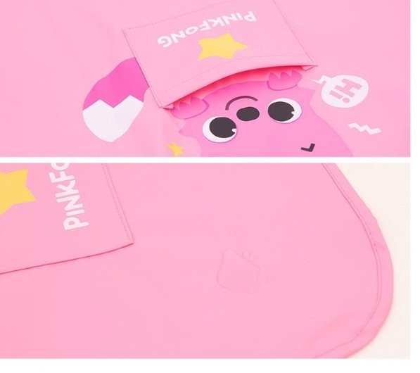 Pinkfong Kids Art Gown Set Apron Arm Band Hood For Cooking Art Play Korea PK BL