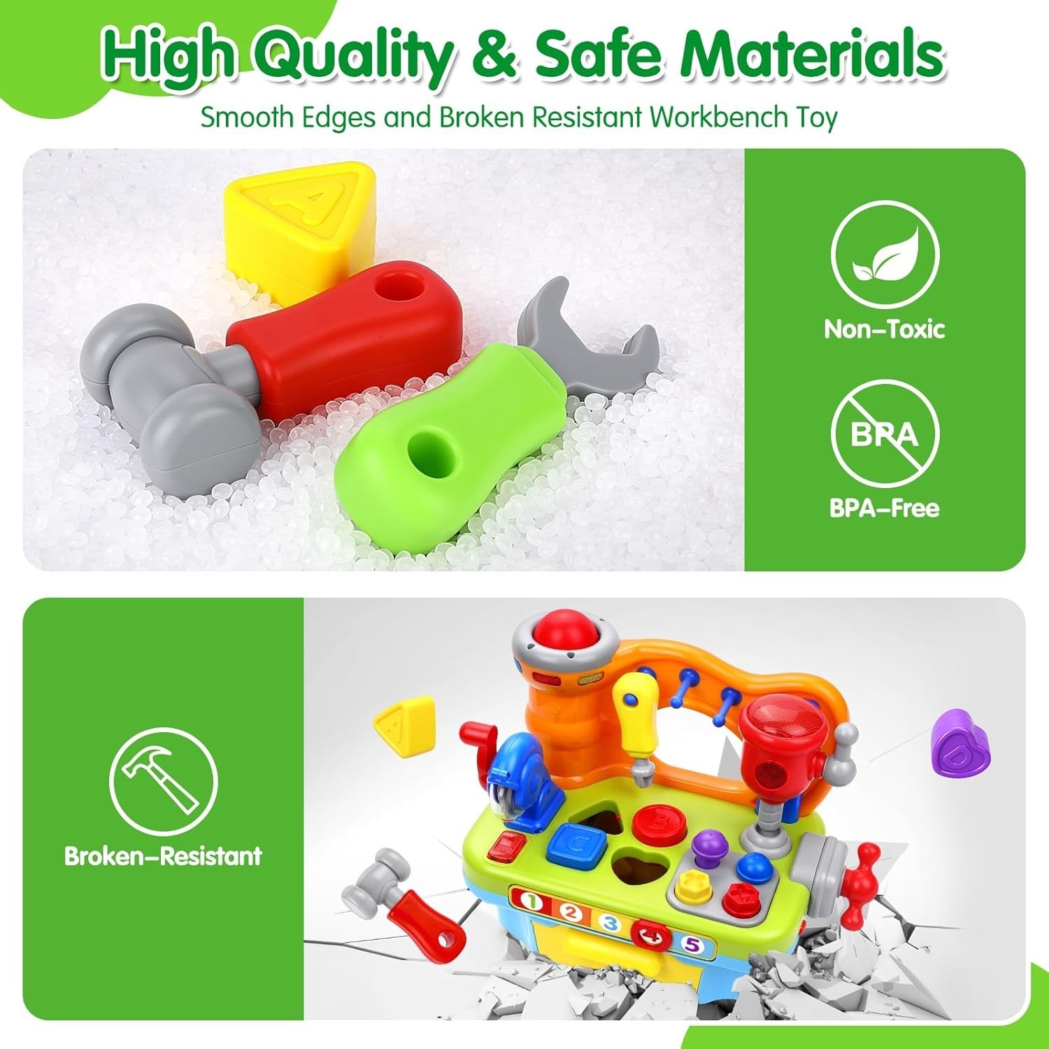 Toys for 1 Old Boy, Musical Toddler Tool Bench, Montessori Educational Toys …