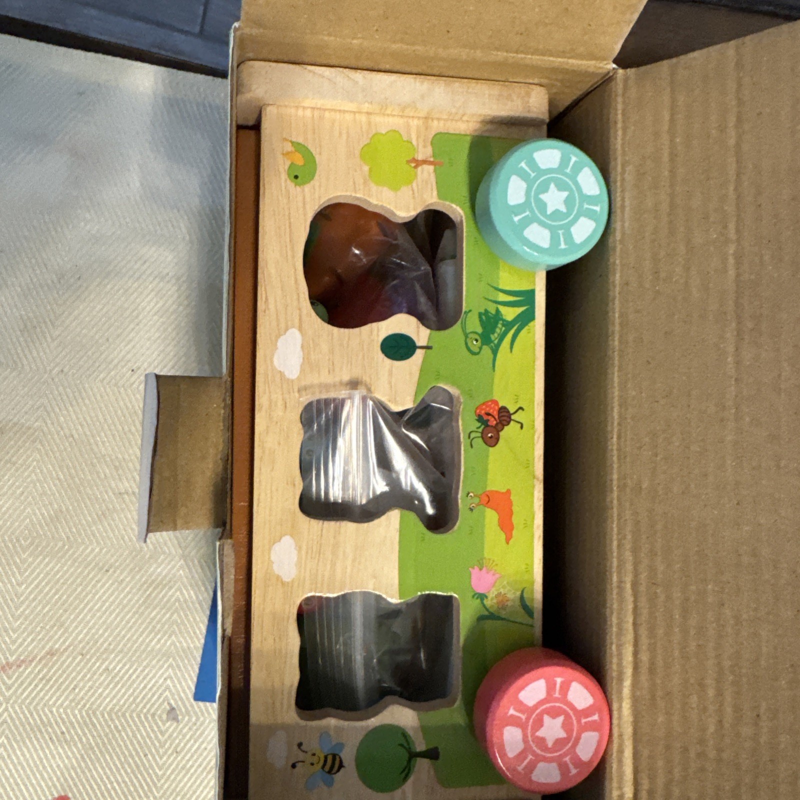 Toddler Montessori Wooden Farm Toys | Babies 12-18 Months Toy with Game Map f…