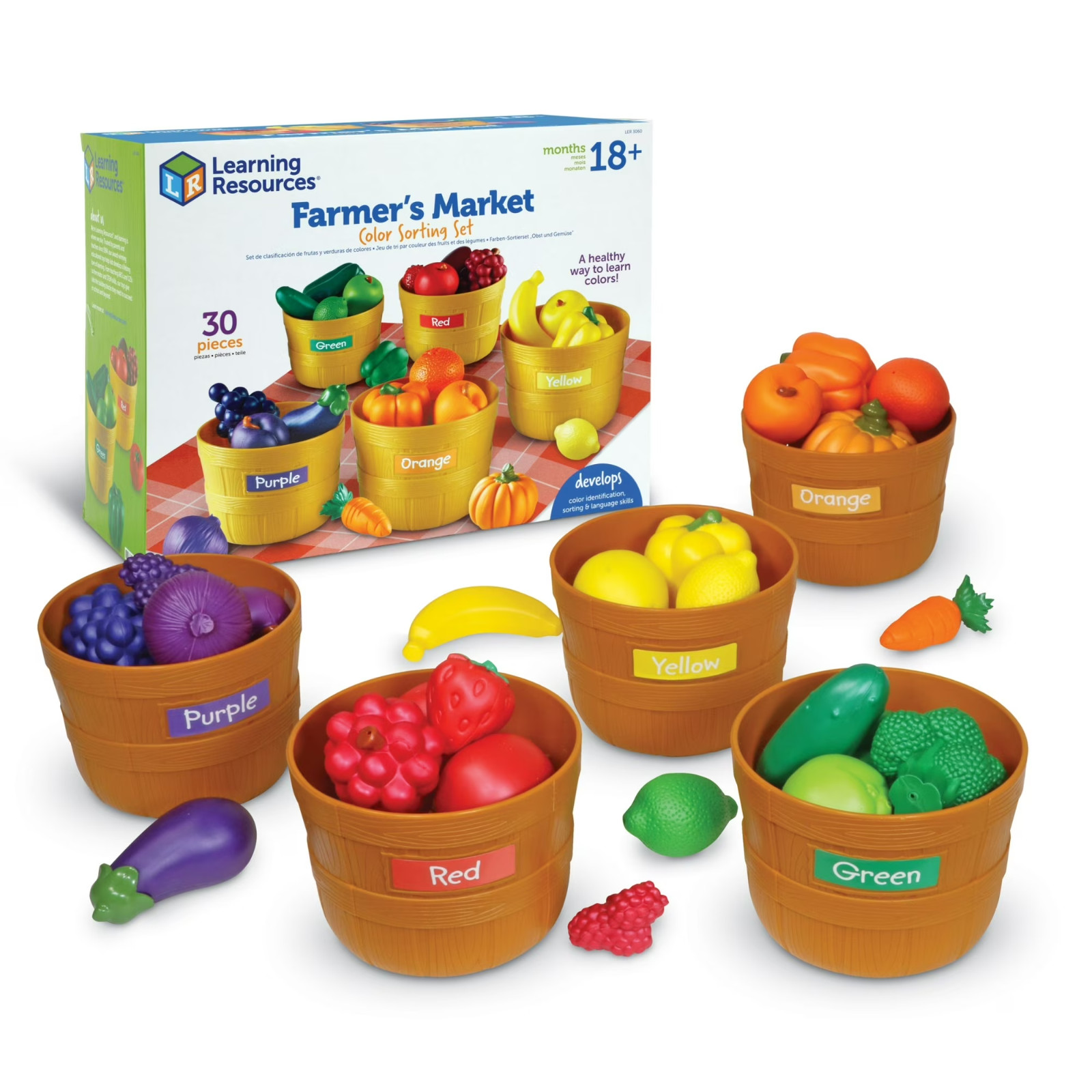 Learning Resources Farmer’s Market Color Sorting Set Toddler Toy 18+ Months