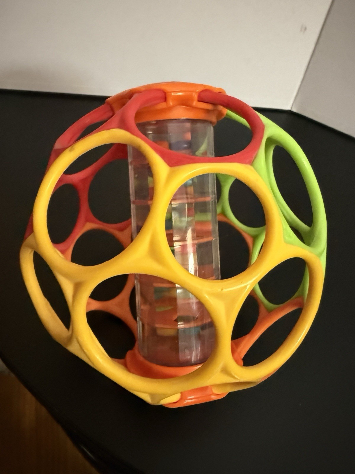 Oball Rollin’ Rainstick Multicolor Baby Rattle Ball for Hand-Eye Coordination