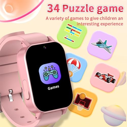 Kids Smart Watch for Boys Girls – 1.83″ HD Touch Screen, 500mAh Long Blue