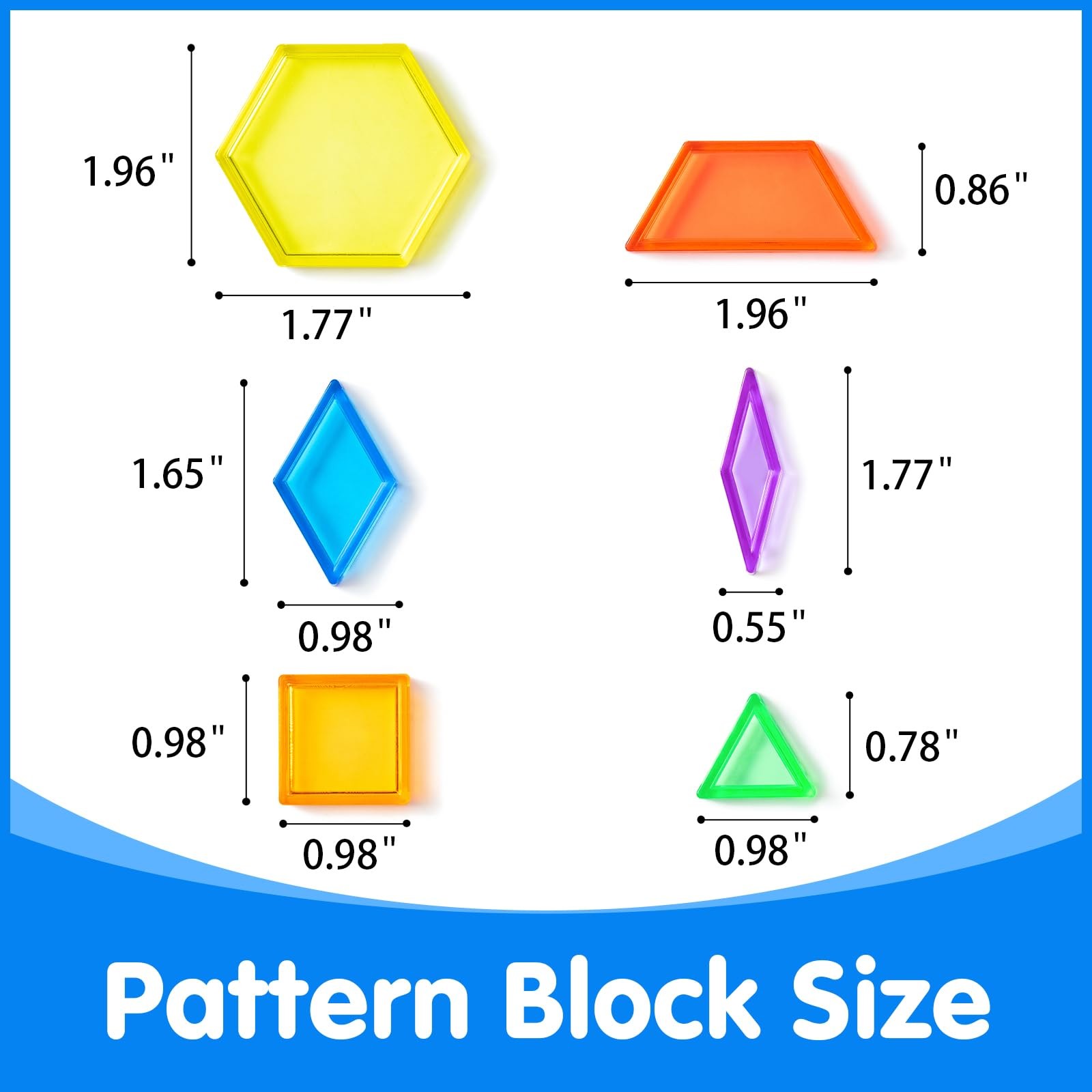 140 Pcs Translucent Pattern Blocks,Geometric Shapes,Translucent Toys,Light Ta…