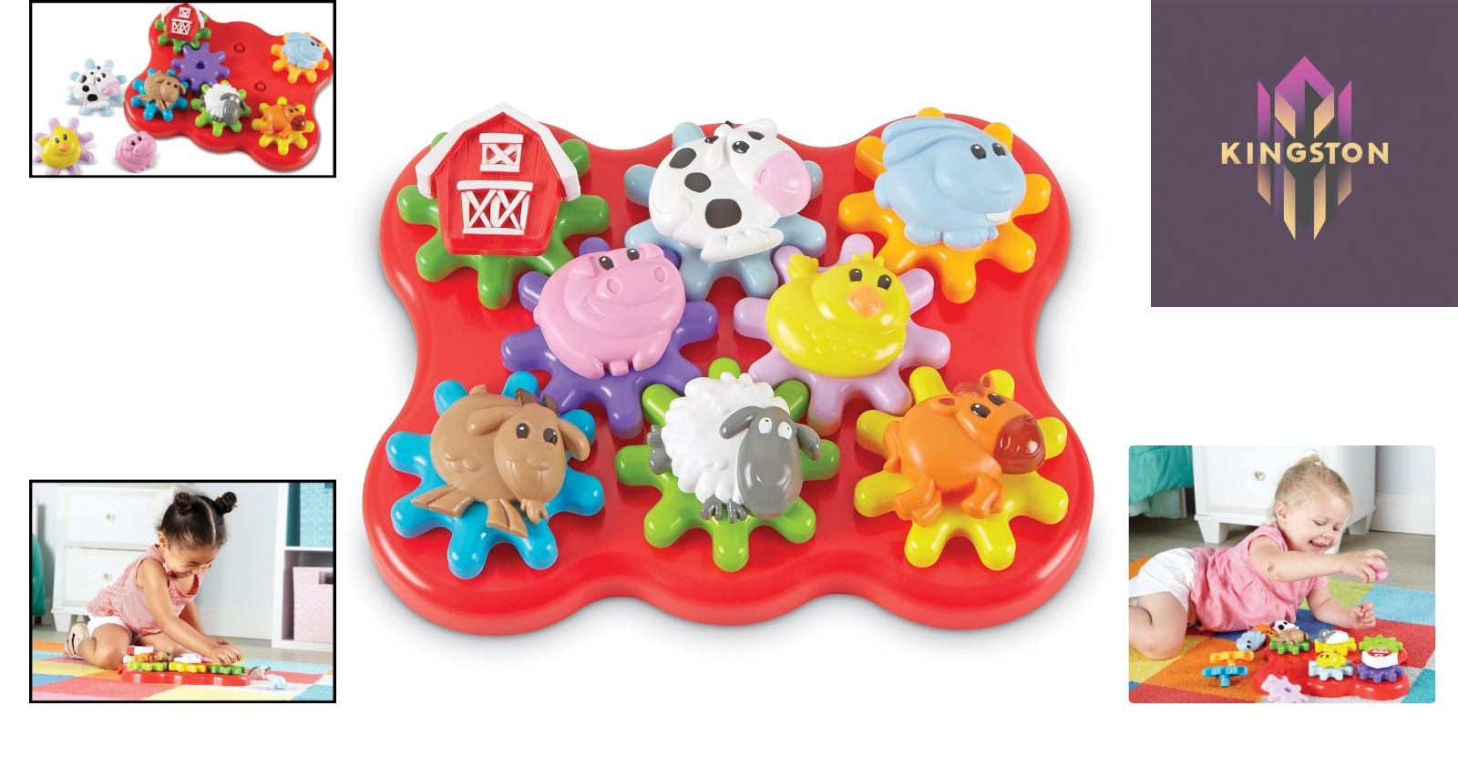 Toddler Build & Spin – 17-Piece Montessori Gears for Sensory Play & Learning