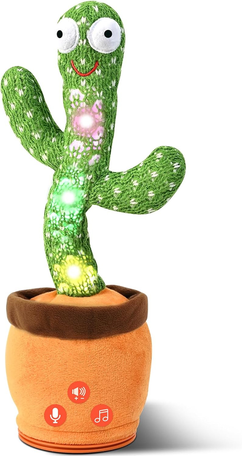 SANJOIN Dancing Talking Cactus Toy for Toddlers 18 Months+, Repeats What You Say