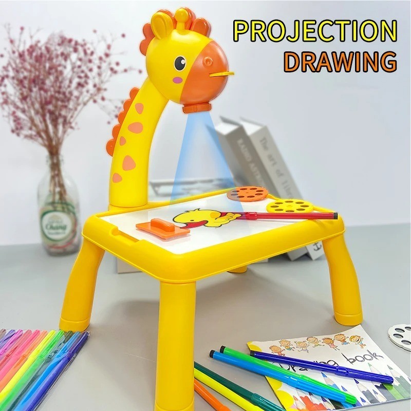 Electric Deer Projection Drawing Board Educational Writing Drawing Toy