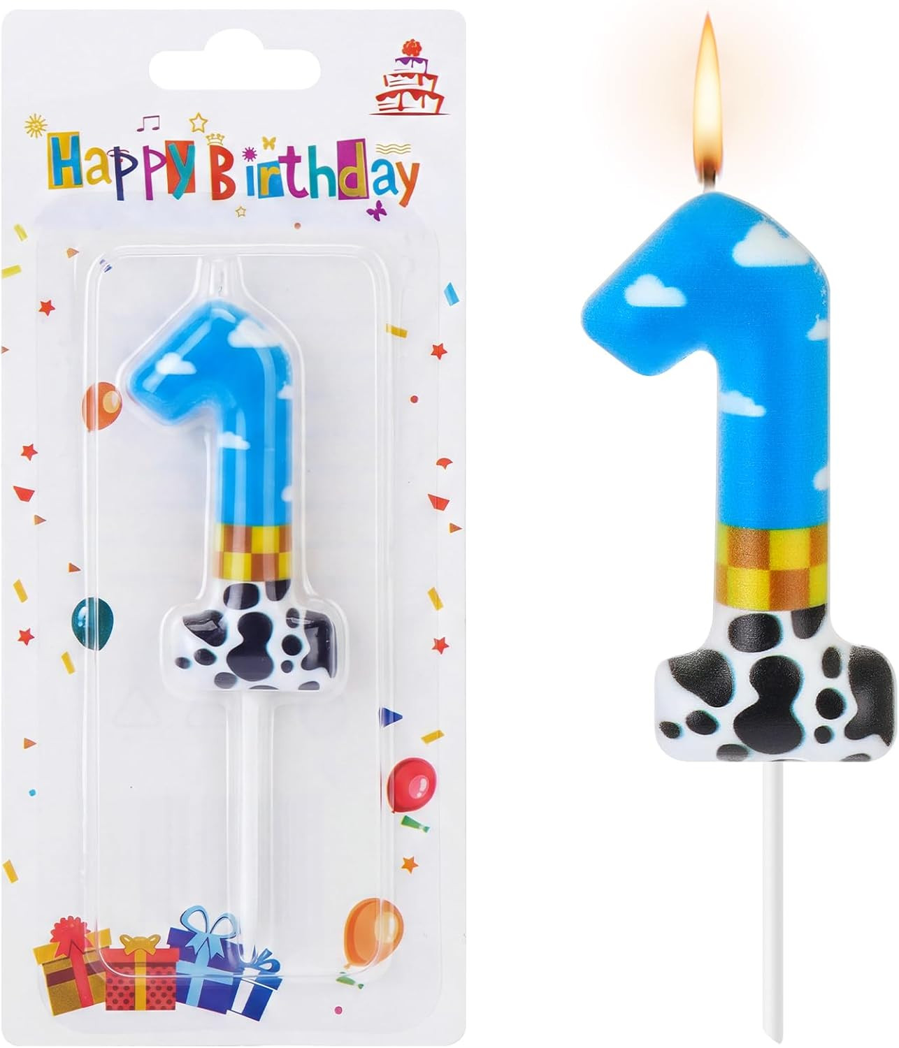 Toy Inspire Game Birthday Number Candle for Kids Toy Cartoon Cake Topper Decorat