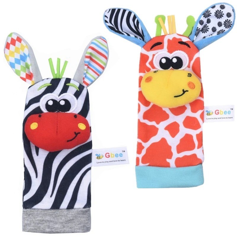 Baby Wrist Rattle Socks Foot Finder Sensory Toy Newborn 0-12 Months Gift