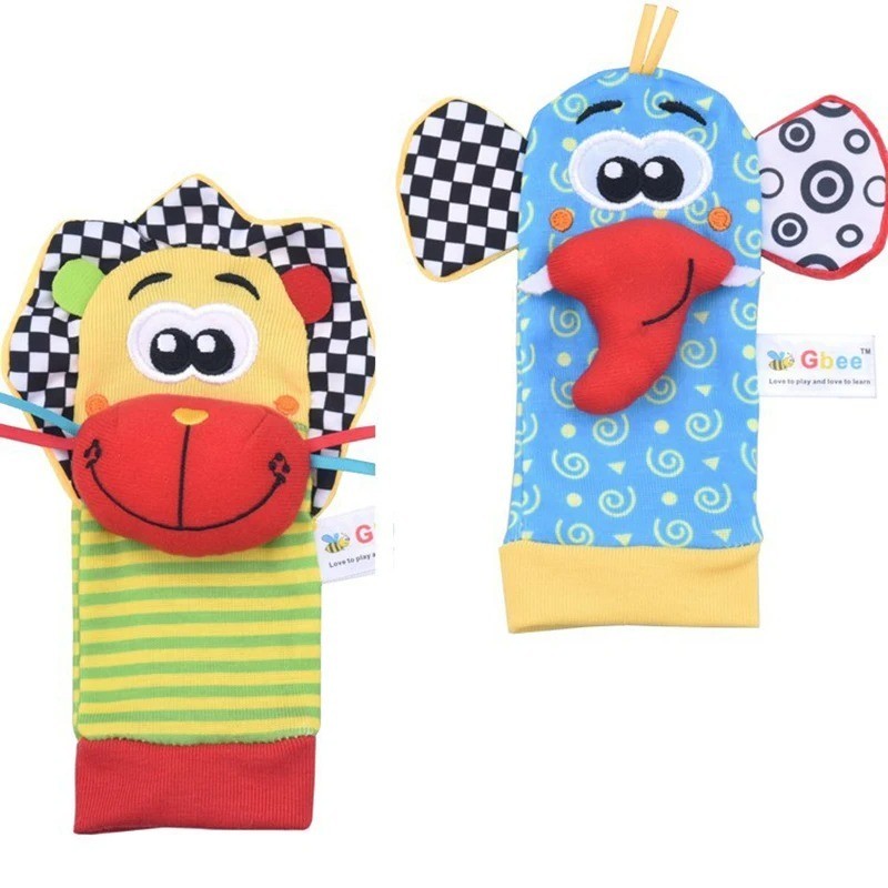 Baby Wrist Rattle Socks Foot Finder Sensory Toy Newborn 0-12 Months Gift