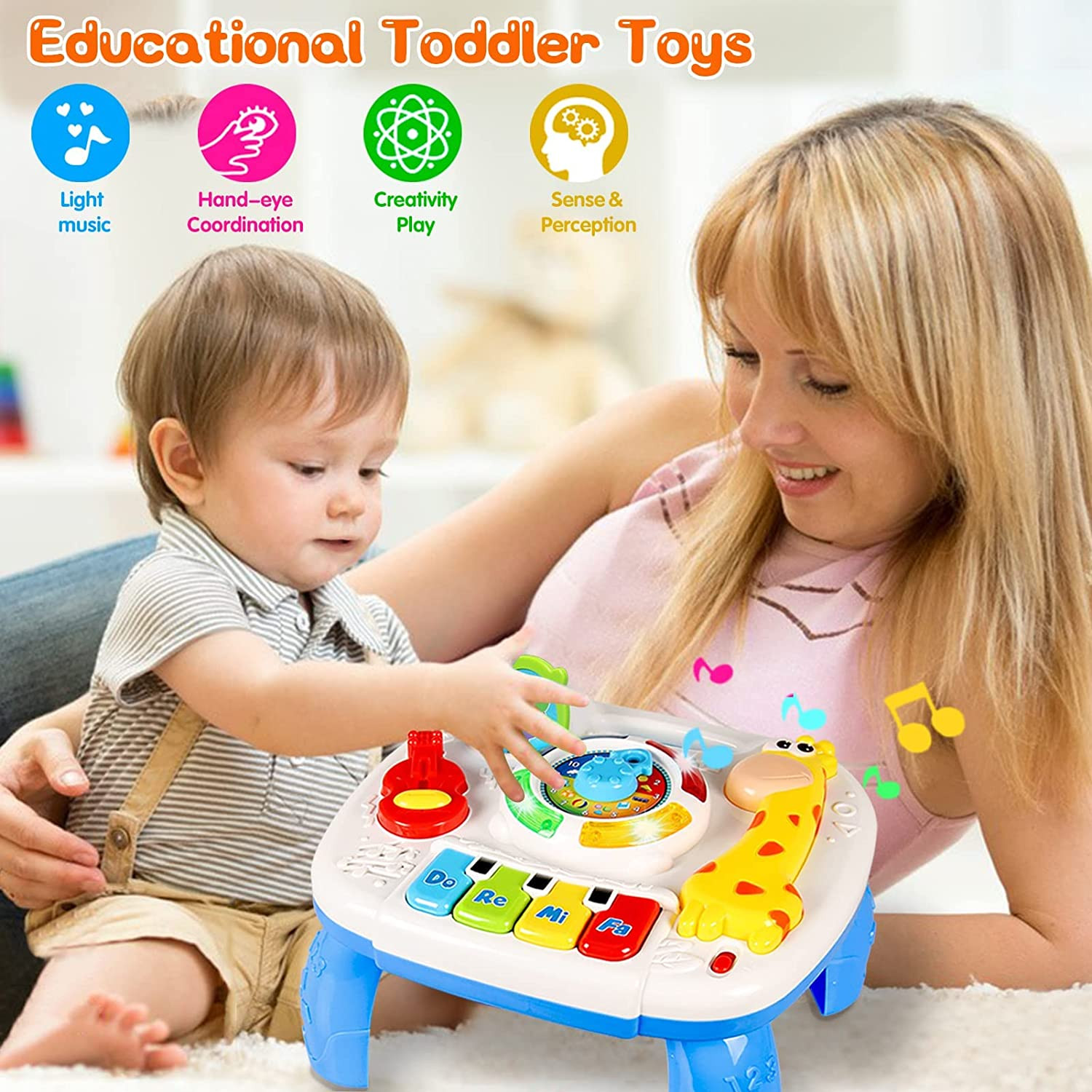 Musical Learning Table – Baby Toys for 6-12 Months, 1-3 Year Olds – Early Educat