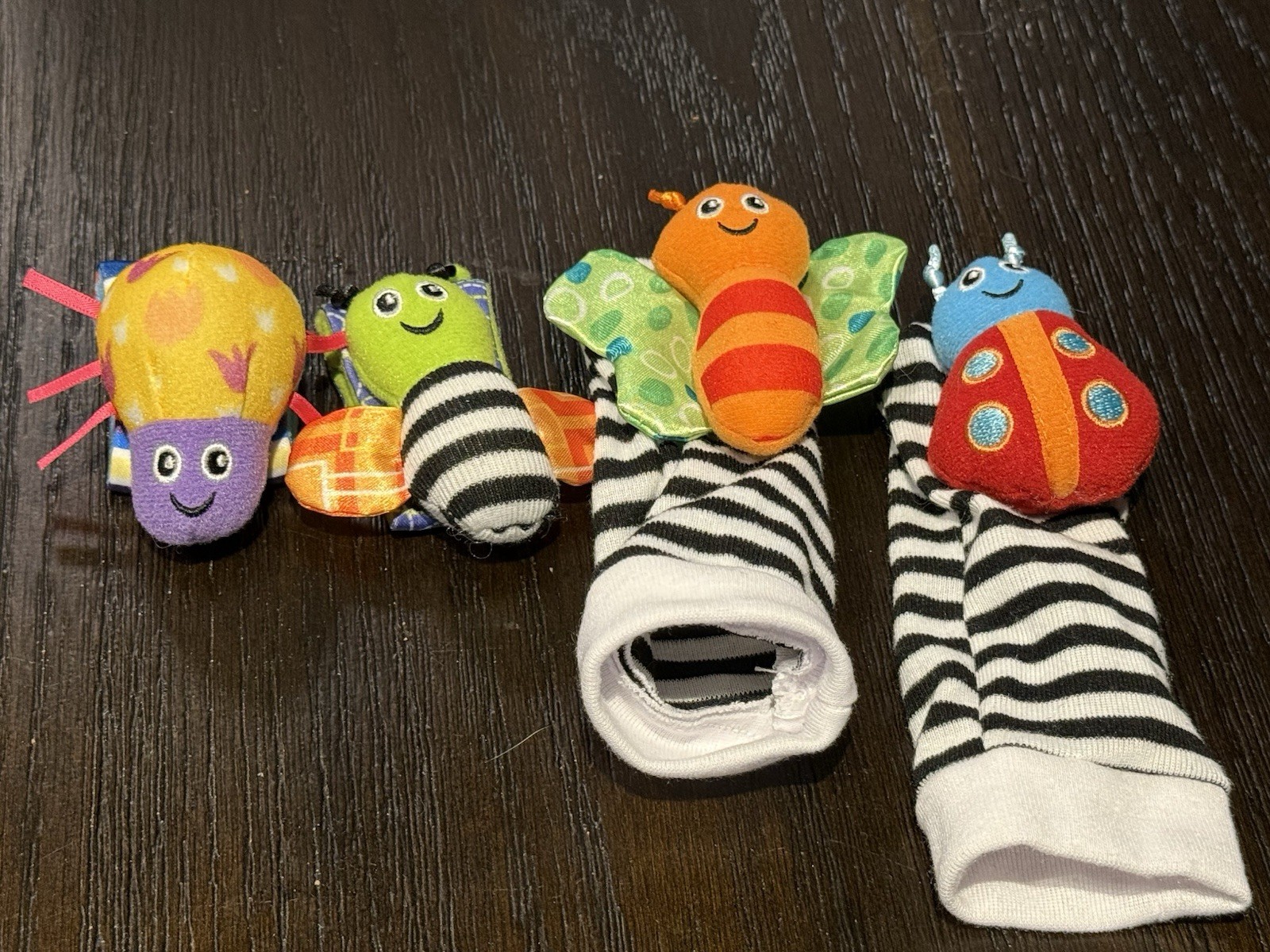 Omid Imagination Baby Wrist Rattles Foot Finder Socks Set 4pc Infant Toy New
