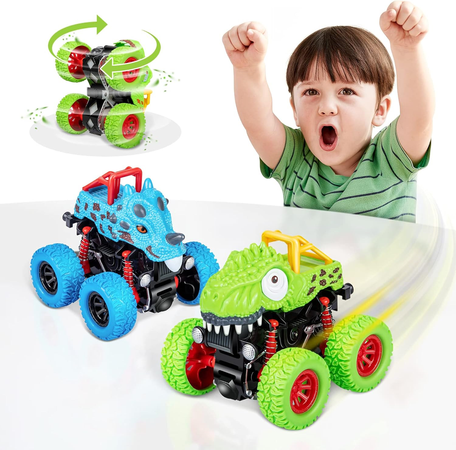 Dinosaur Toys for 2 3 4 5 Year Old Boys – Monster Truck Toys for Toddlers Boy…