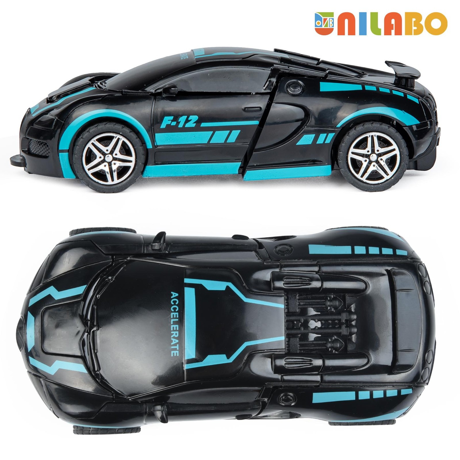 Transformable Robot Sports Car Toy Educational Kids Gift Colorful Play Fun