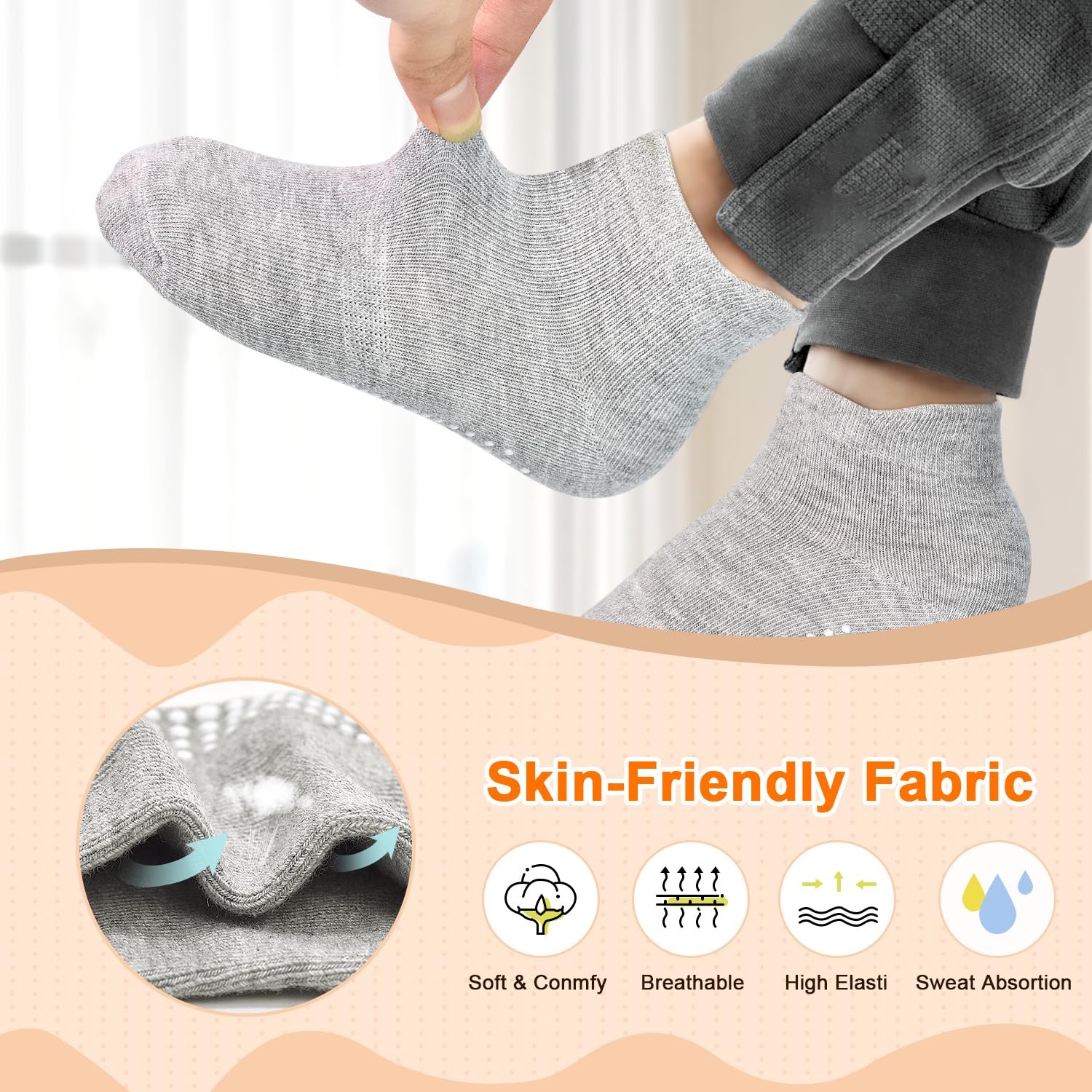 Non Slip Toddler Socks 12 Pairs Ankle Socks with Grips for 0-1 Year Toddlers …