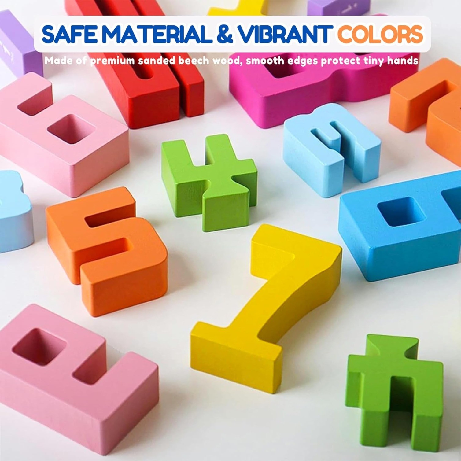 10/20Pcs Wooden Number Building Blocks, Montessori Number Blocks Math Learning