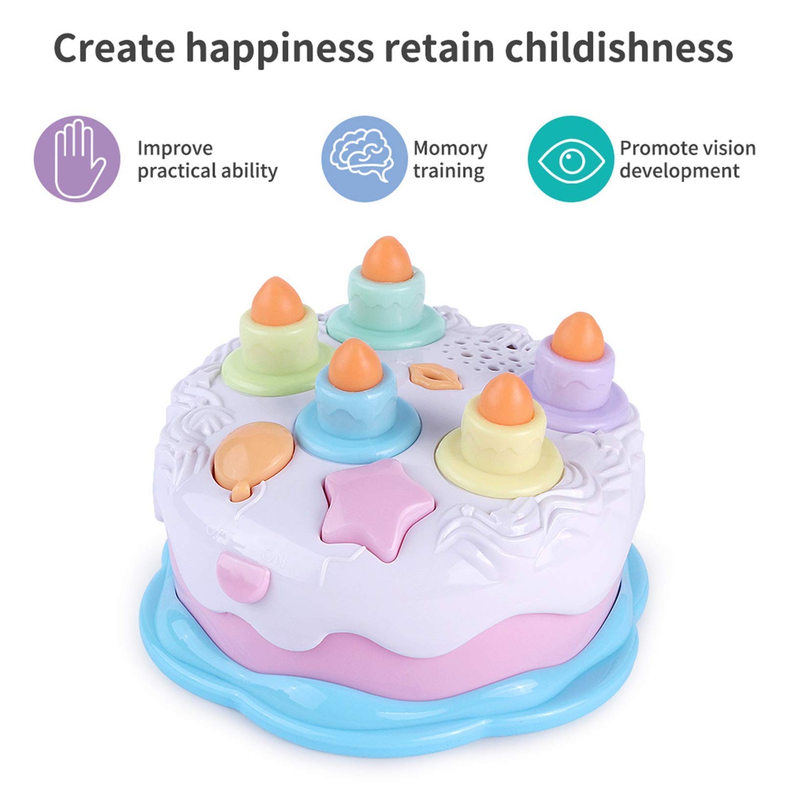 First Birthday Cake Toy – Singing Music Cake Toys with Counting and …