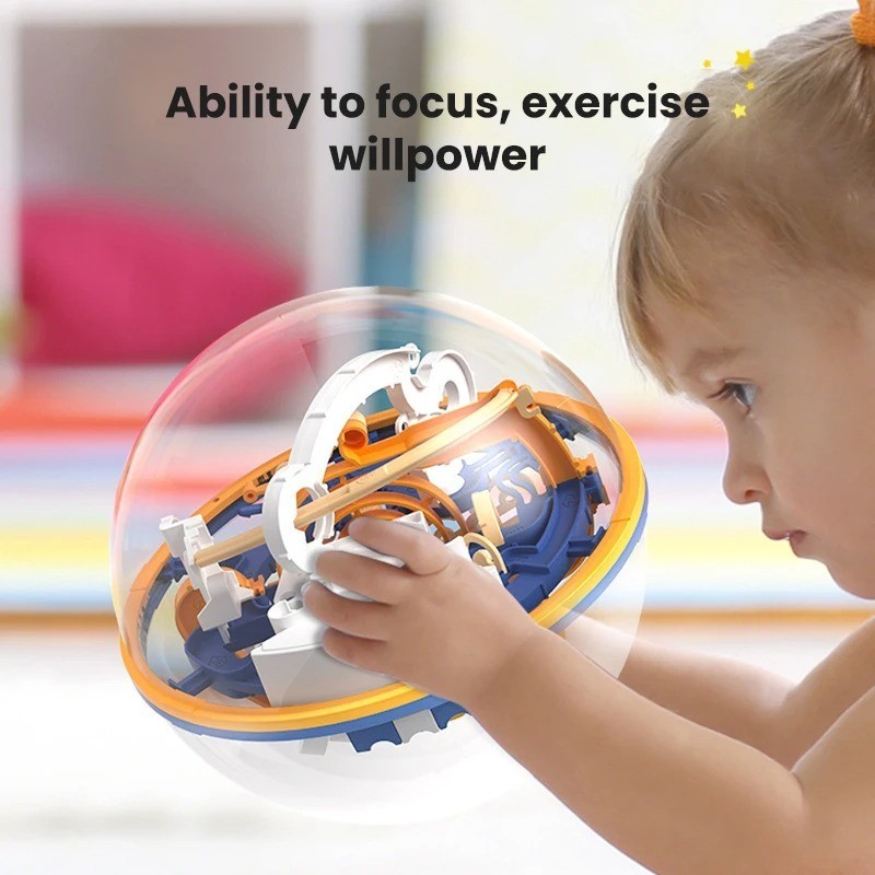3D Maze Puzzle Ball Toy Kids Montessori Obstacle Game Balance Intellect Ball USA