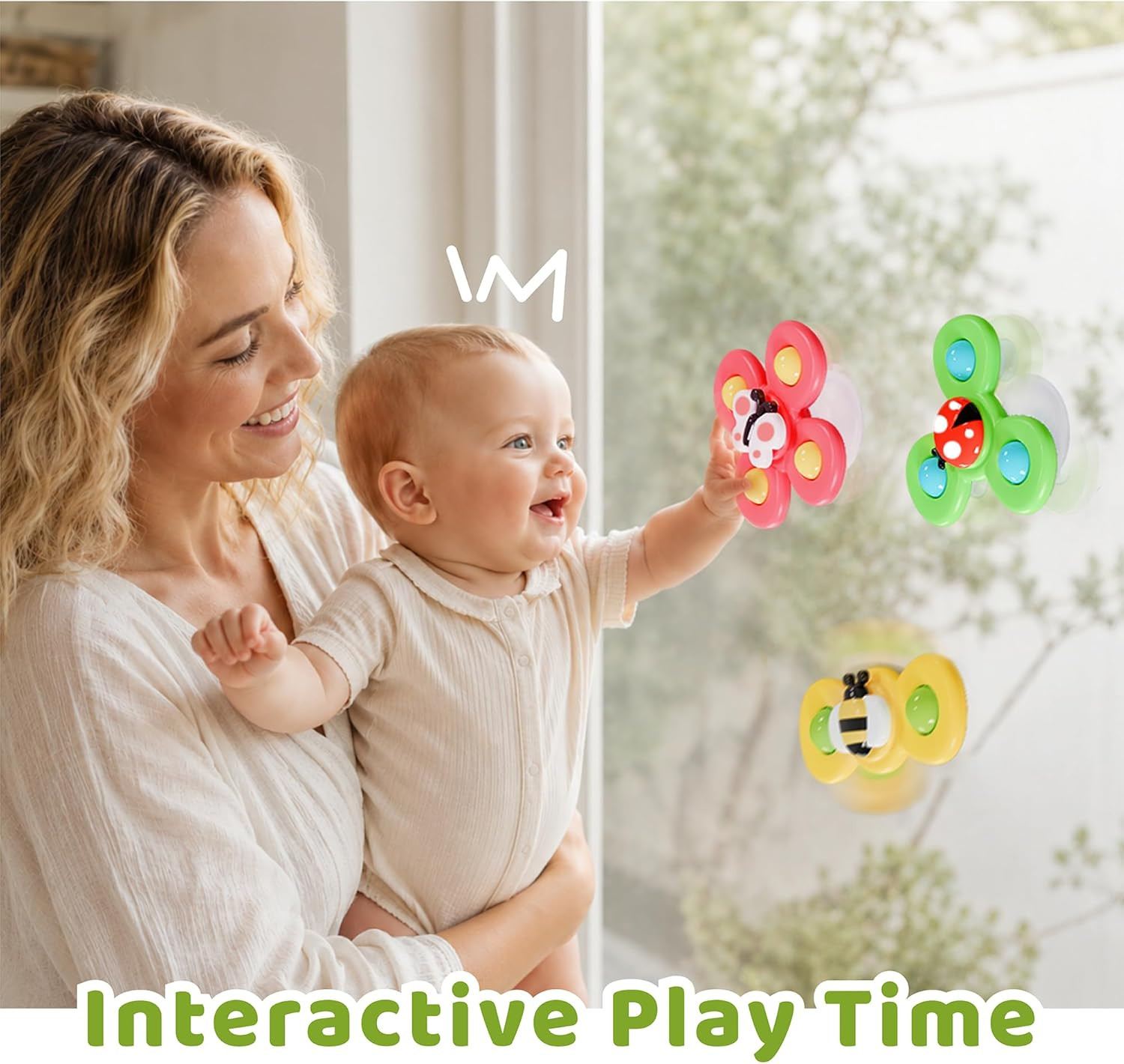 Strong Suction Cup Fidget Rotating Sensory Bath Toys for Baby Christmas Stocking