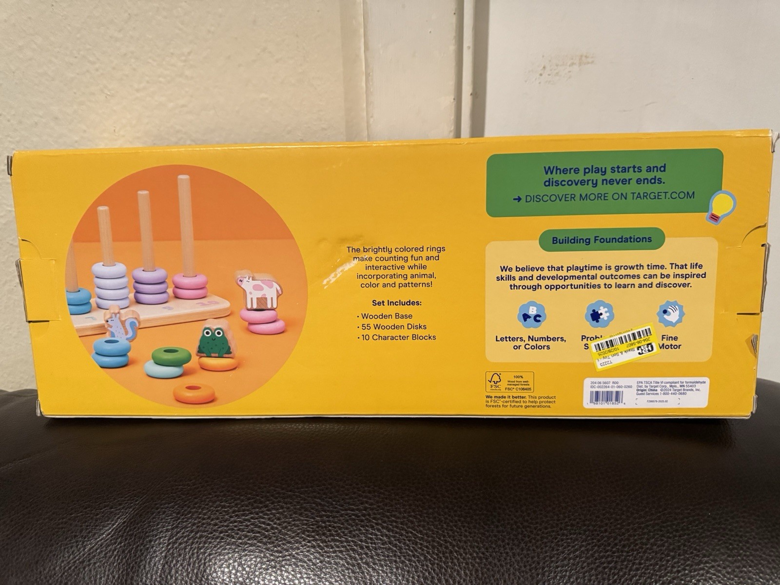 Stack & Sort Toy Gigglescape Wood, Baby Toddler Learning Developmental Toys