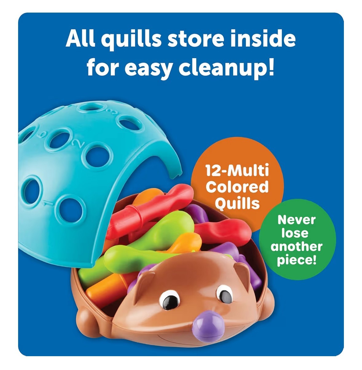 Learning Resources Spike the Fine Motor Hedgehog COMPLETE Good Used Condition