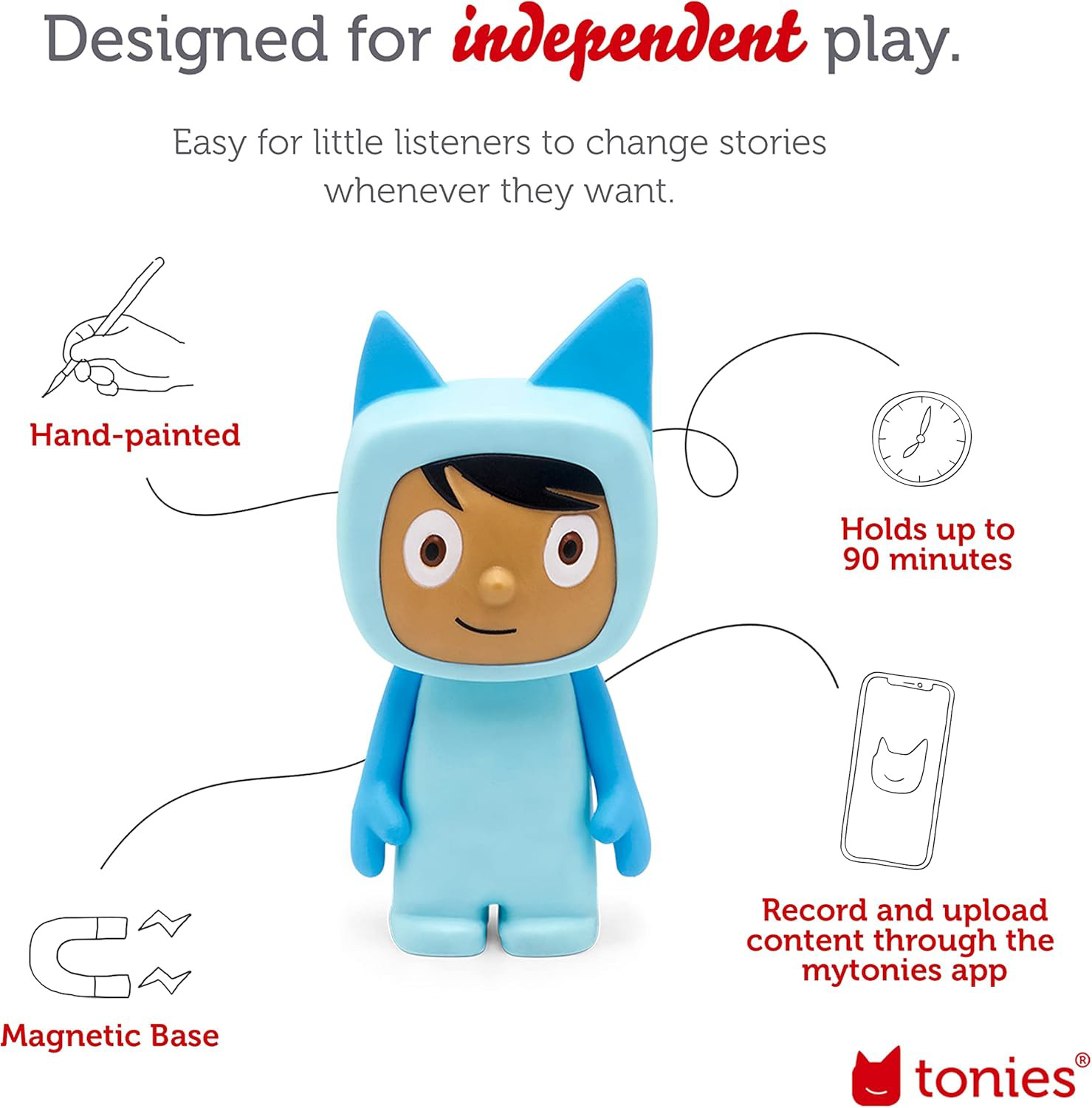 Tonies Creative Audio Character – Light Blue/Medium