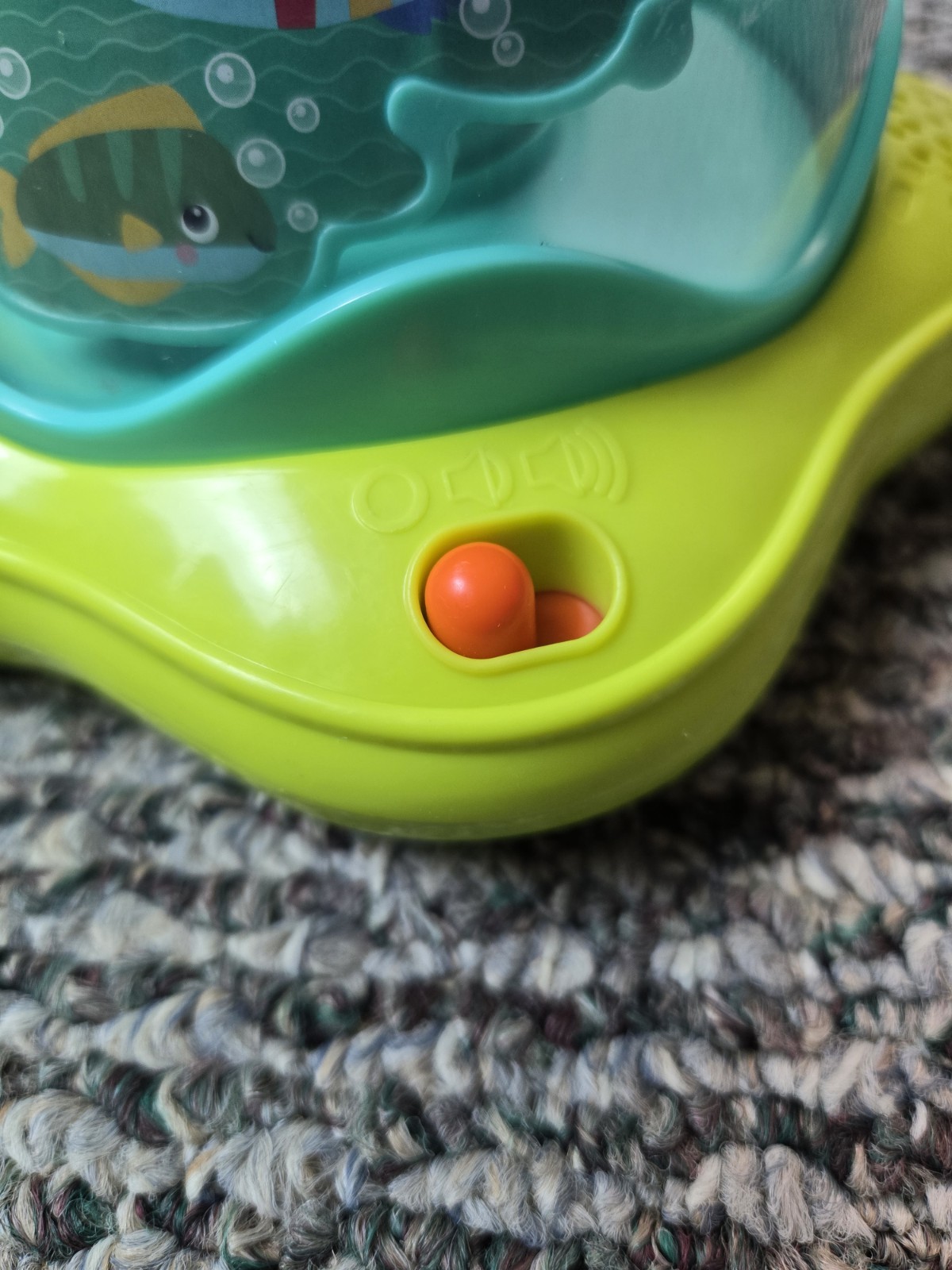 Bright Starts Press & Glow Spinning Top w/Lights & Music Toy Ages 6-36 mos.