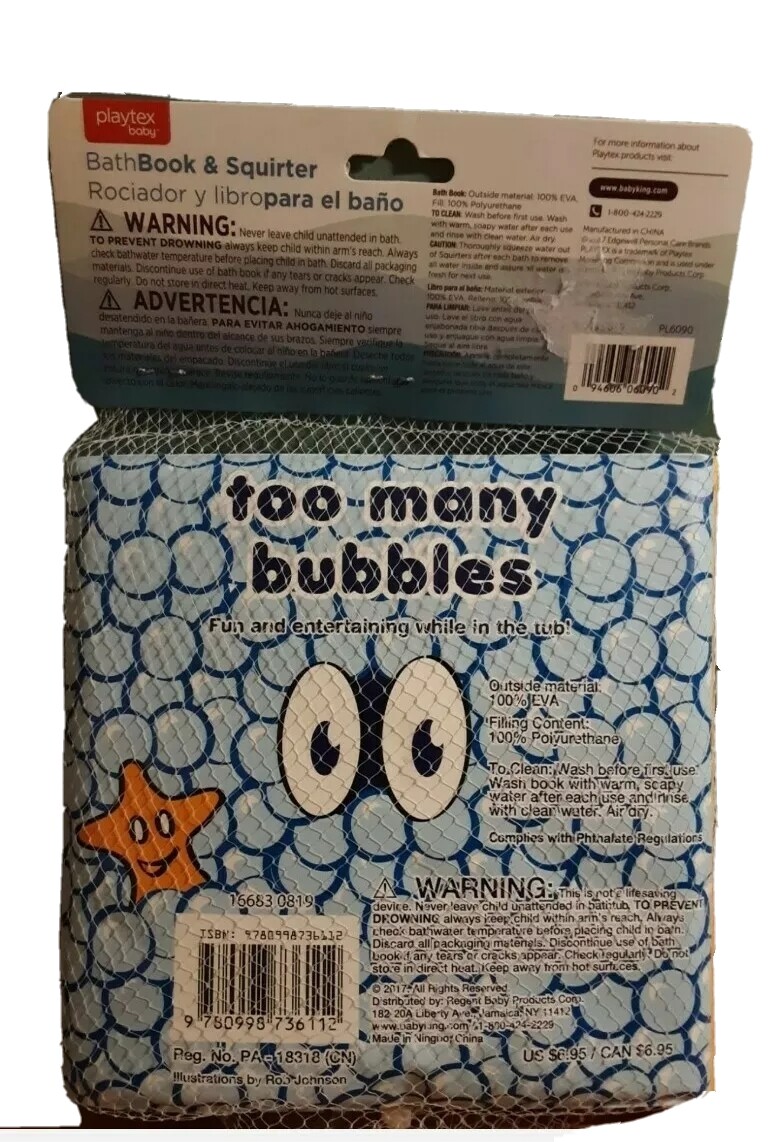 PLAYTEX BABY Bath Book & Squirter Super Cute free shipping 😍