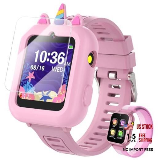 Smart Watch for Kids with 39 Games Touchscreen Camera Video, Music Player, Pink