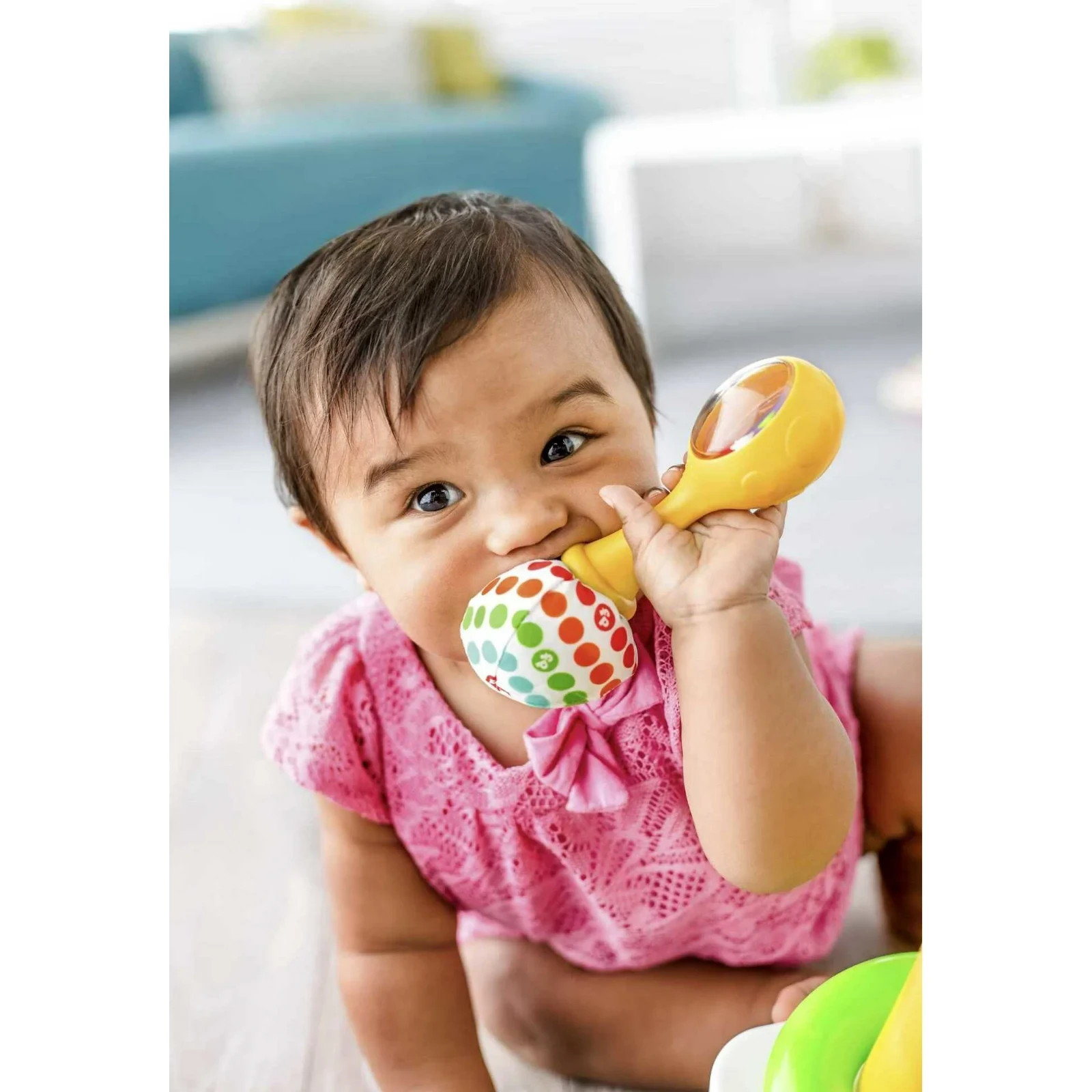fisher-price Rattle ‘n Rock Maracas 3M+ Yellow & Green Infant Baby Toy BLT33