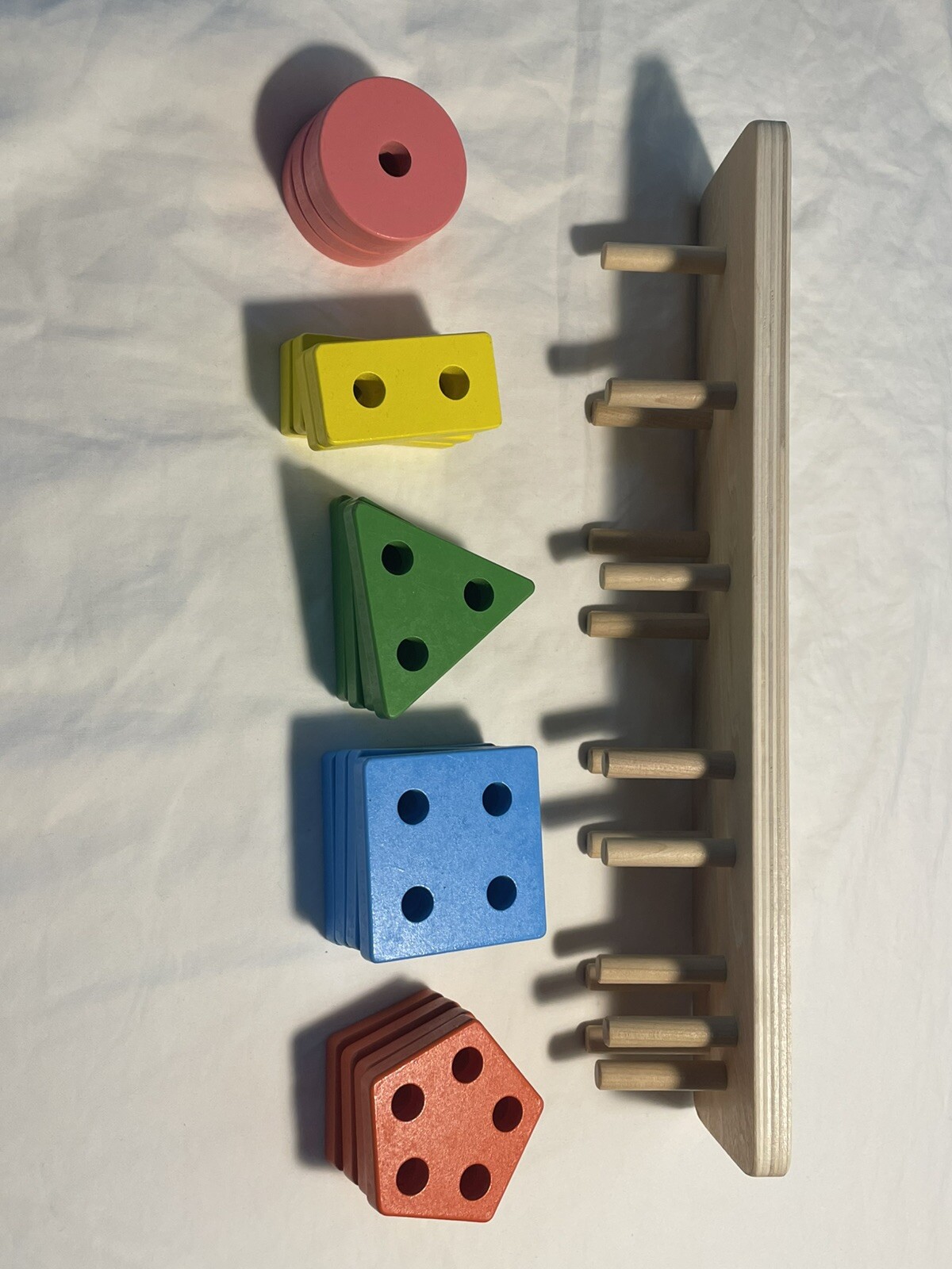 Montessori Wooden Shape/Color /Number Sorter Educational Hand-eye Coordination