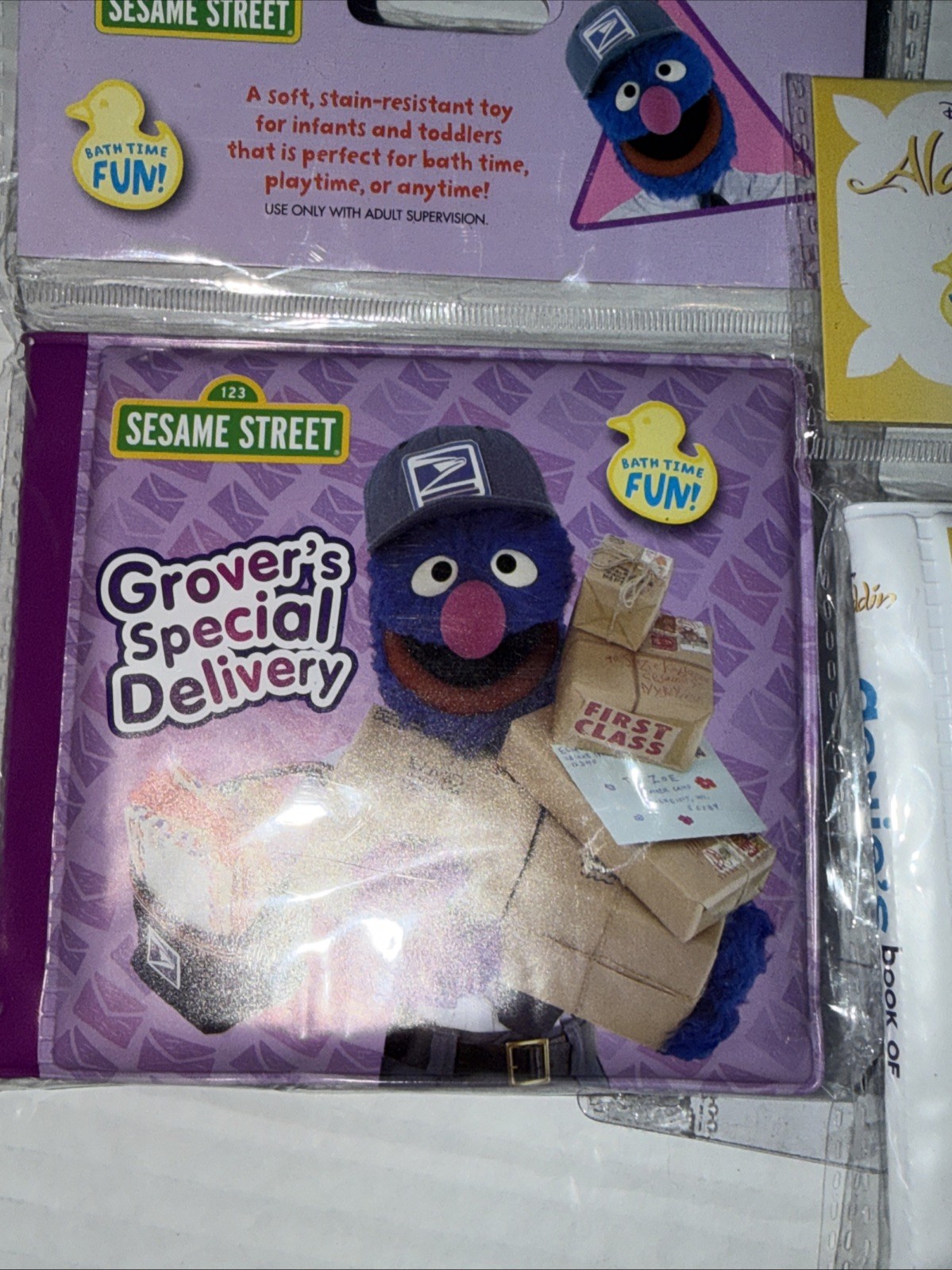 Sesame Street Bath Soft Infant Kid Educational Book Sesame Street & Aladdin