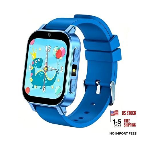 Kids Smart Watch for Boys Girls – 1.83″ HD Touch Screen, 500mAh Long Blue