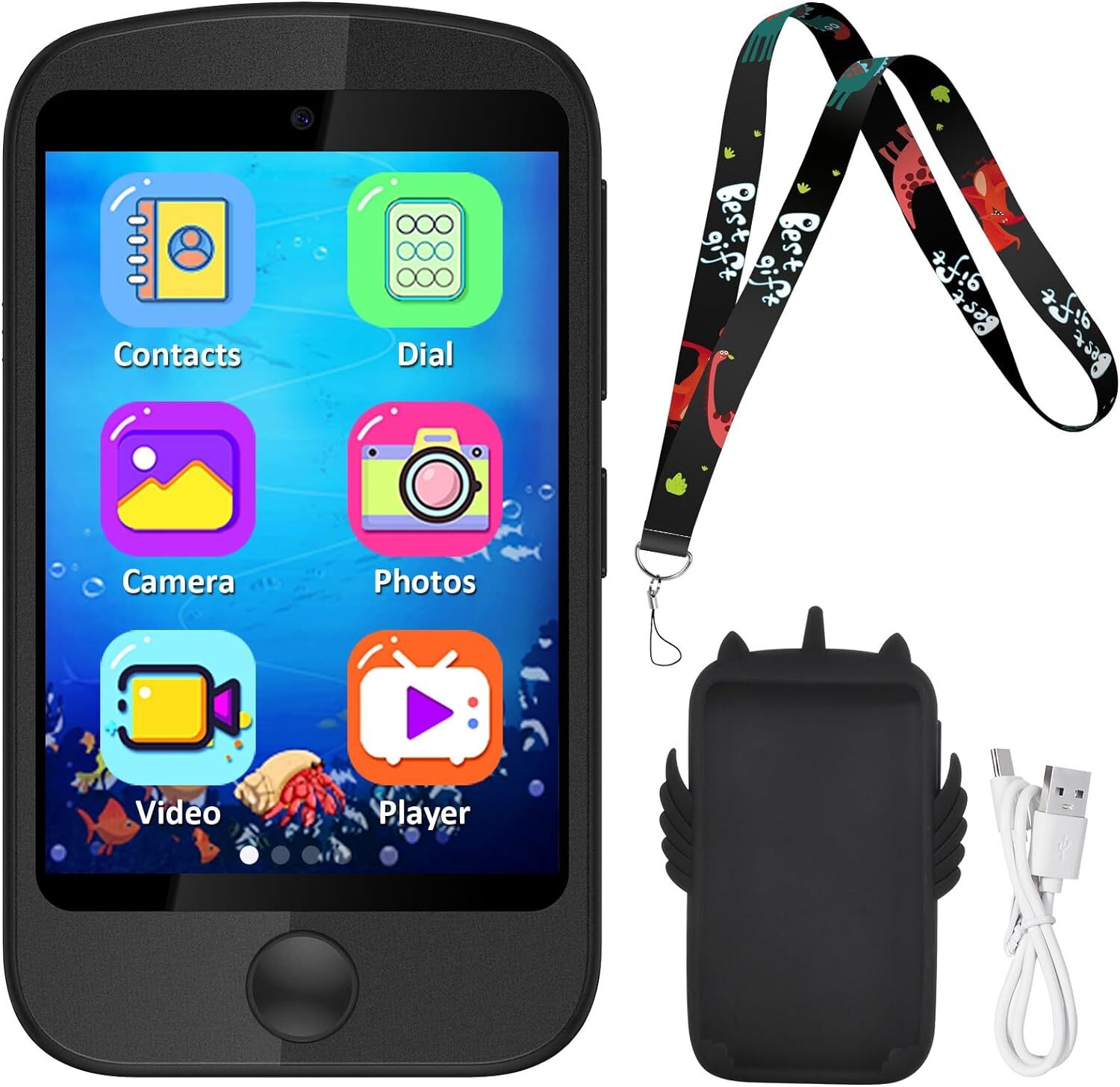 Kids Smart Phone Touchscreen Phone Smartwatch Educational Play Phone Toys Gift