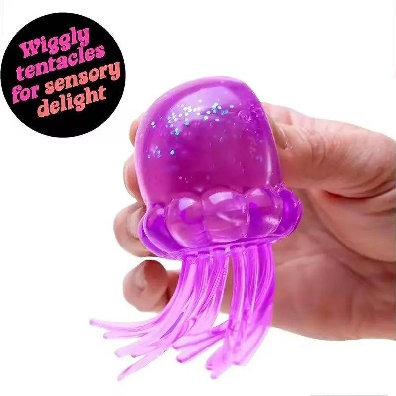 Needoh Nice Cube Stress Relief Pinch Toy Schylling Jellyfish Healing Series Gift