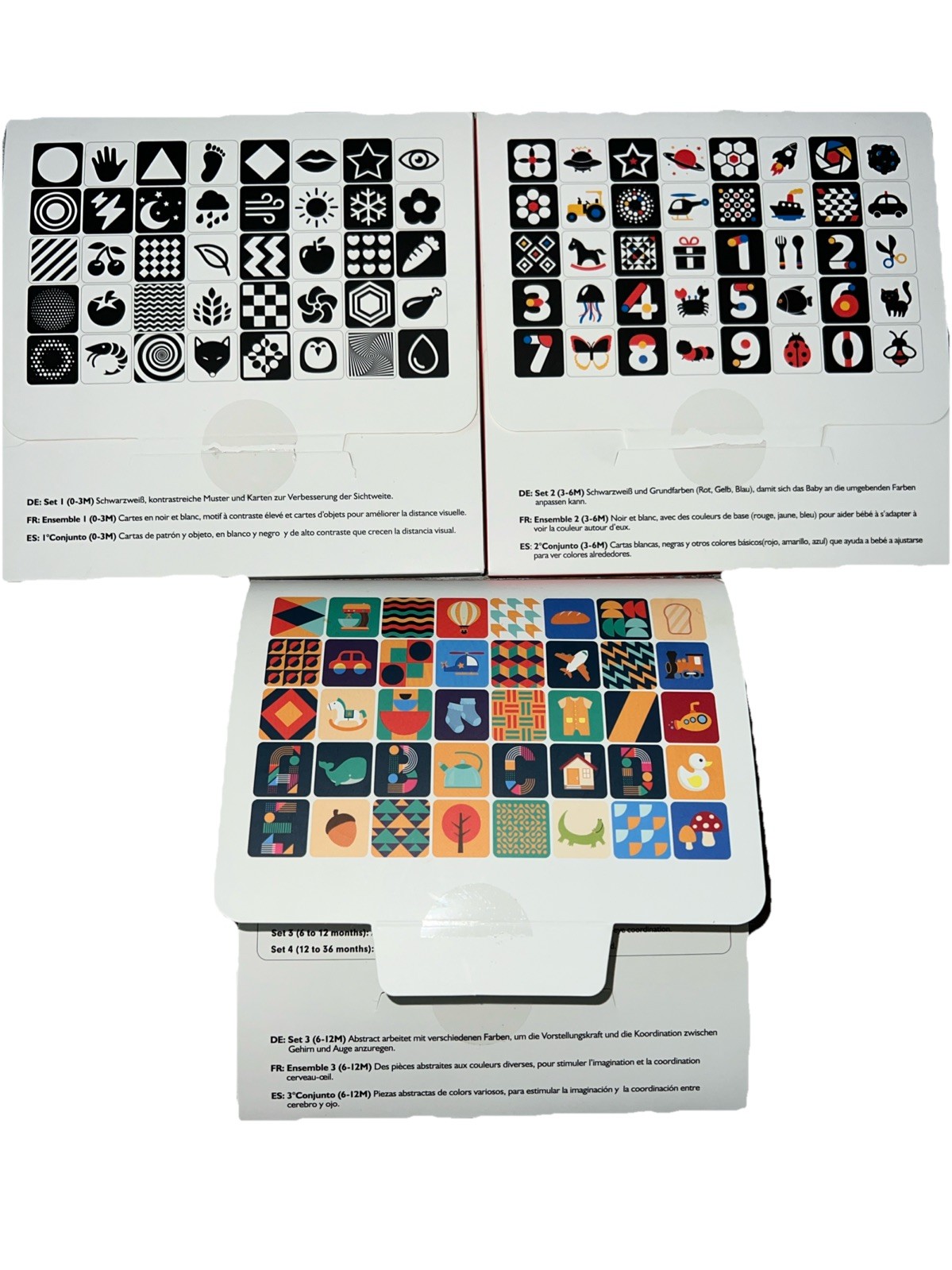 3 sets Visual Stimulation Cards 0-12 months Hand Eye Coordination