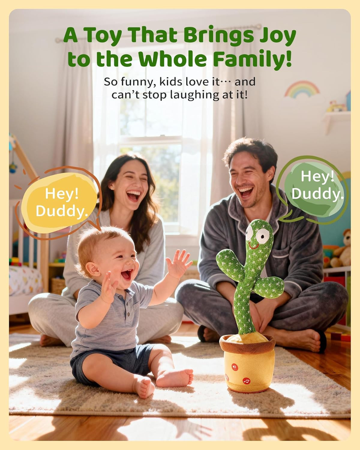 Dancing Talking Cactus Baby Toys 0-6 3-6 6-12 12-18 Months, Toddler Boys Girls G